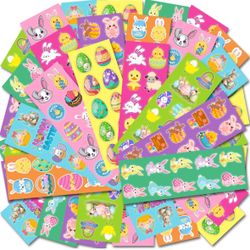 Easter Stickers - 400 Pcs Easter Basket Stuffers, Gifts Decorations Toys for Egg,Easter Craft Party