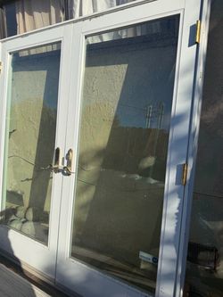 Beautiful French door metal double panel