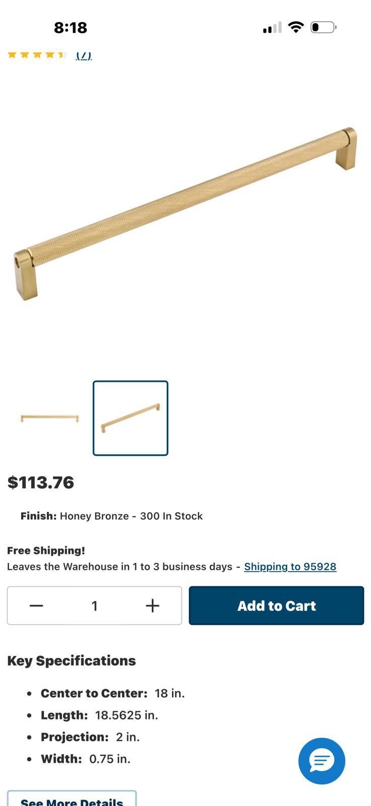 Manijas de Bronce Macizo (Pesadas) - 19", 20" y 30" pulgadas
