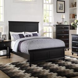 New Black Queen Bedroom Set 