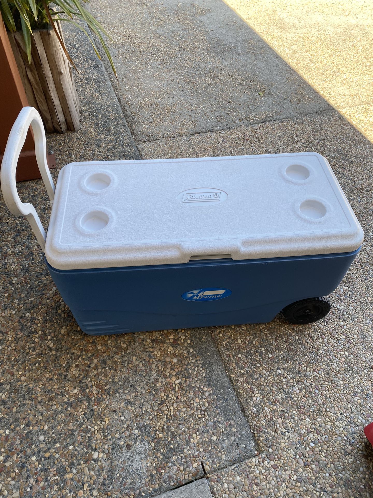 Coleman Heavy Duty Cooler with Wheels - Blue - 100 Quarts