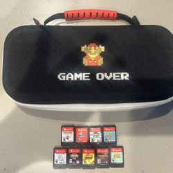 Nintendo Switch Game Bundle + Mario “Game Over” Carrying Case