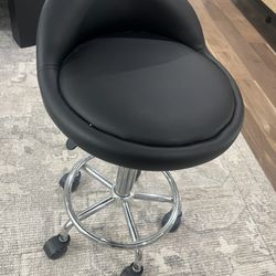 Adjustable Stool (black Leather) 
