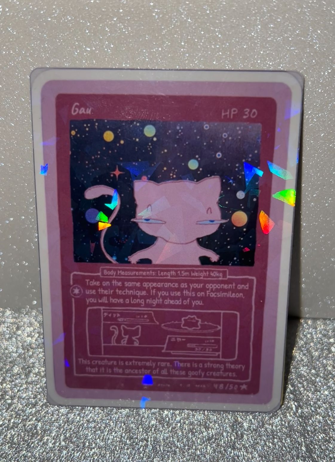 Mew Pokemon Card Ultra Rare Holographic Collectible 