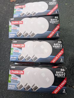 Lot Of Feit Electric 40 W Bath Vanity Double Life 120 Volt