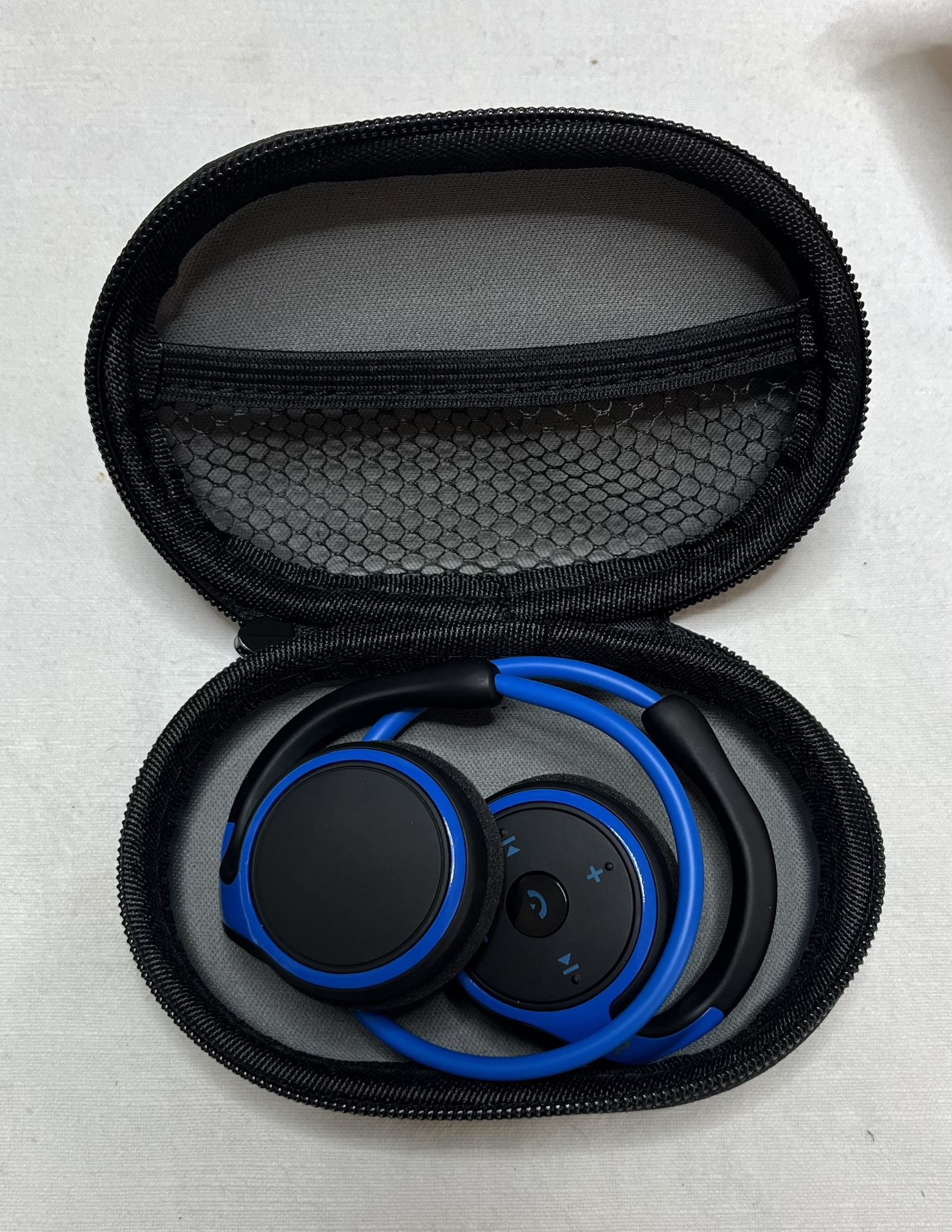 Levin Small Bluetooth Behind The Head Wireless Headset With Built In Mic & Case
