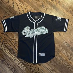 SEATTLE MARINERS BASEBALL JERSEY SIZE M Blue Colosseum VTG