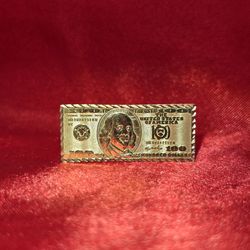 10k Gold 100 Dollar Ring
