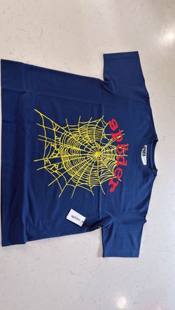 Sp5der Navy Blue Graphic T-Shirt