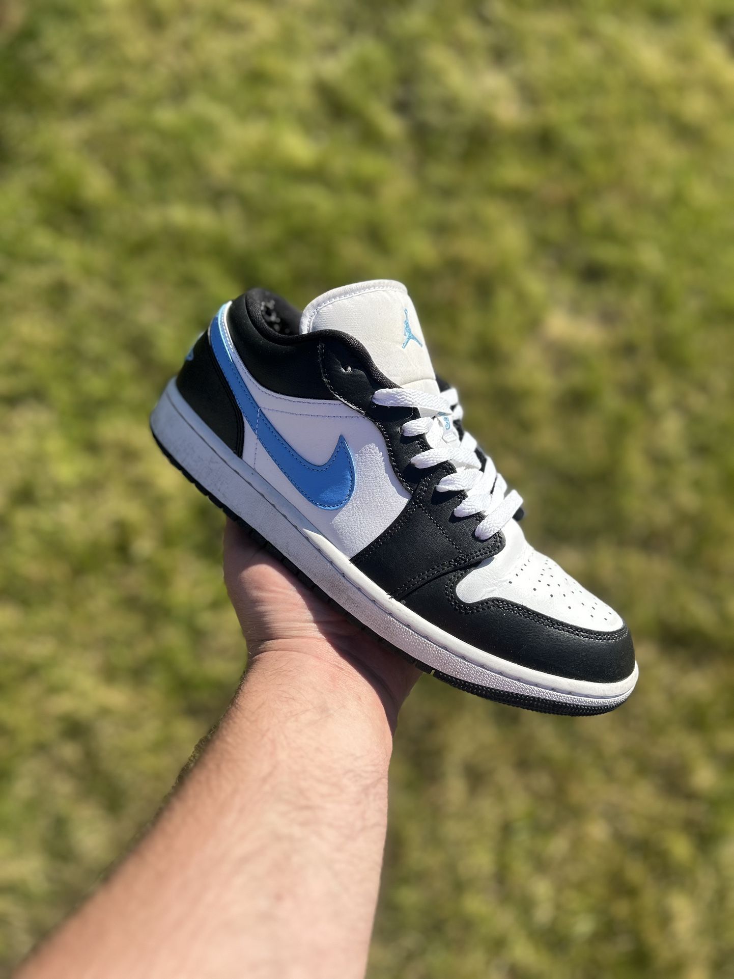 Jordan 1 Low Black University Blue 9/10 OG All Size 10.5