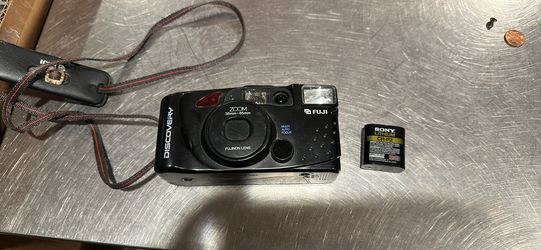 Fuji Discovery Zoom 35mm Film Camera 38-85mm Fujinon Lens Point & Shoot As Is