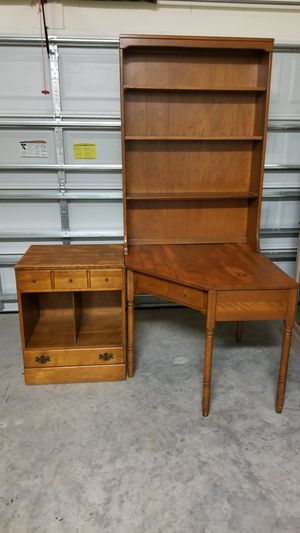 Vintage Ethan Allen Maple Corner Desk Office Furniture For Sale In