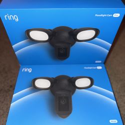 Ring Floodlight Cam Pro Wired Security Camera with 2K Video, Ring Vision, Black