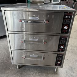 3 Drawer Food Warmer chips bread storage nsf Hatco insulated 120v commercial Stainless Steel cabinet