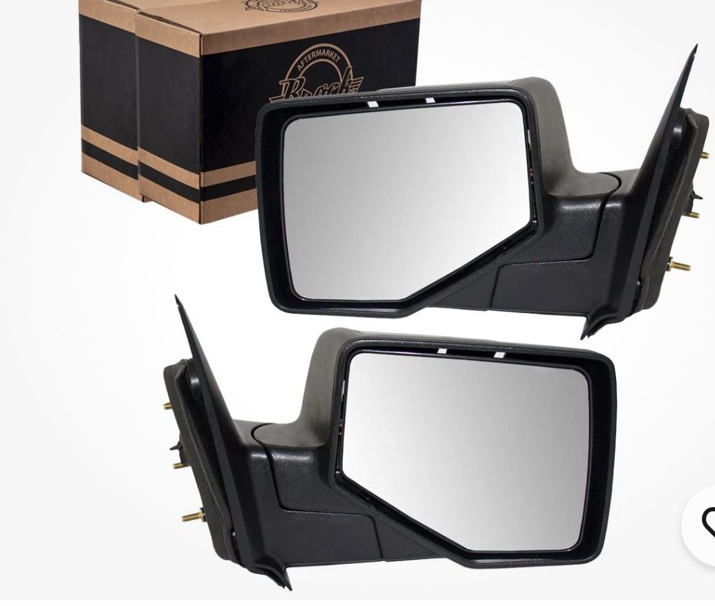 Drivers & Passengers Manual Side Mirror Textured w/ Cover for 06-11 Ford Ranger Pickup Truck