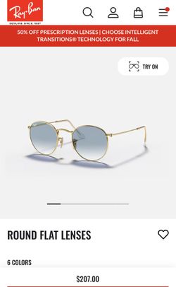 RayBan Round Flat Lenses Glasses