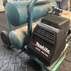 Vintage Makita Table Saw, Air Compressor and Craftsman Scroll Saw