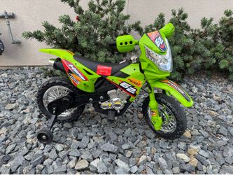 Kids 6V Electric Battery Powered Ride On Motorcycle with Training Wheels