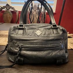 New Black Leather Purse