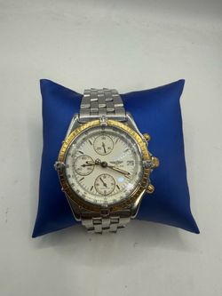 vintage Breitling Chronomat Automatic Chronograph (typically reference D13047 or D13048), originally produced during the 1990s. This model variant fea