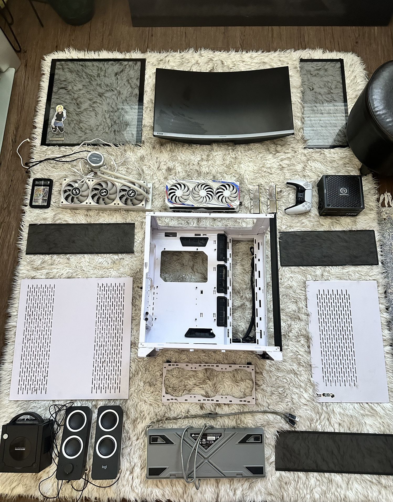 Lian Li Gaming PC Parts Bundle + Curved Samsung Monitor – 3080 GPU, Case, Accessories