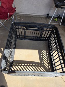 Black Plastic Pet Playpen with Door