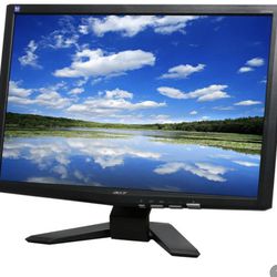 Dual 22” LCD Monitors With Desk Stand