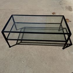 Glass coffee table