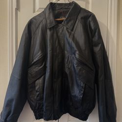 Genuine Leather Black Jacket M/L Size