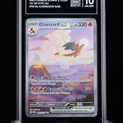 Charizard EX Pokemon Scarlet & Violet 152 199/165 SIR Tag 10