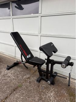 Adjustable bench incline decline flat with leg extension and preacher curl pad