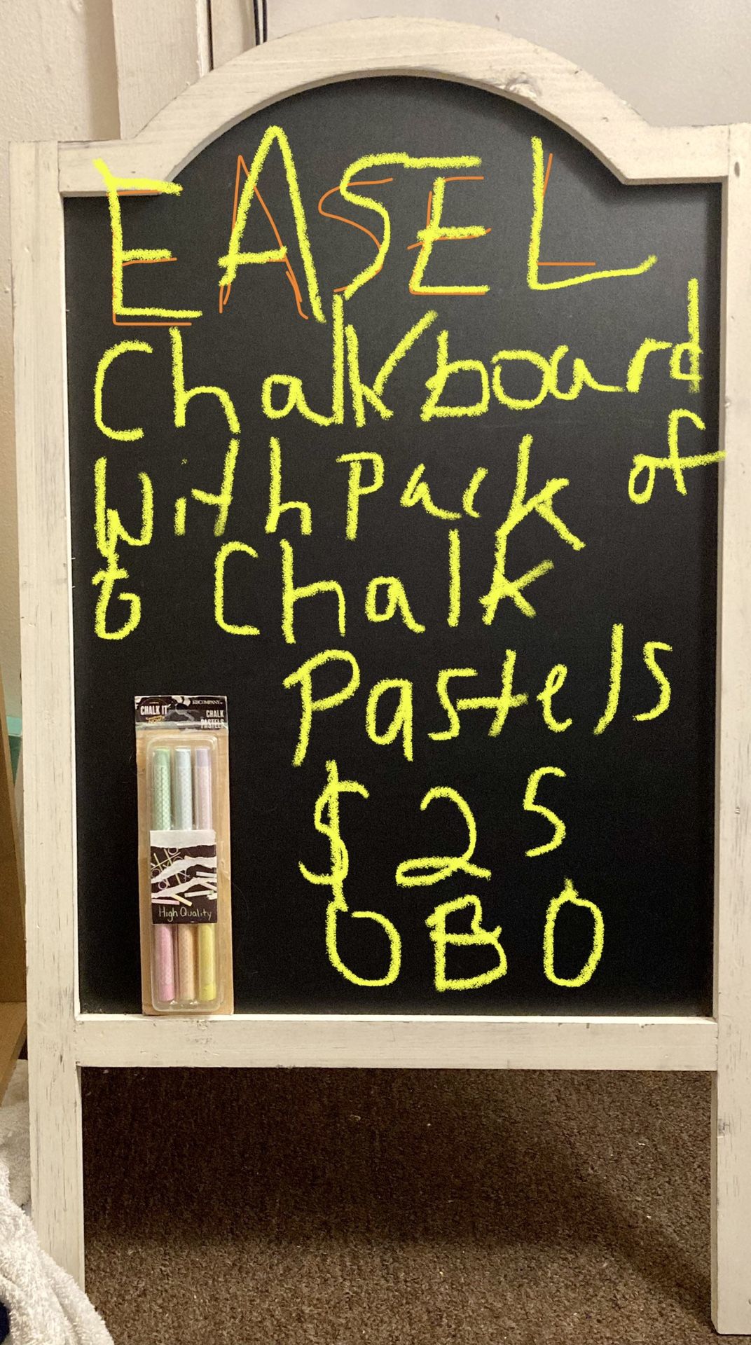 Wooden Easel As Restaurant menus Or Special occasions