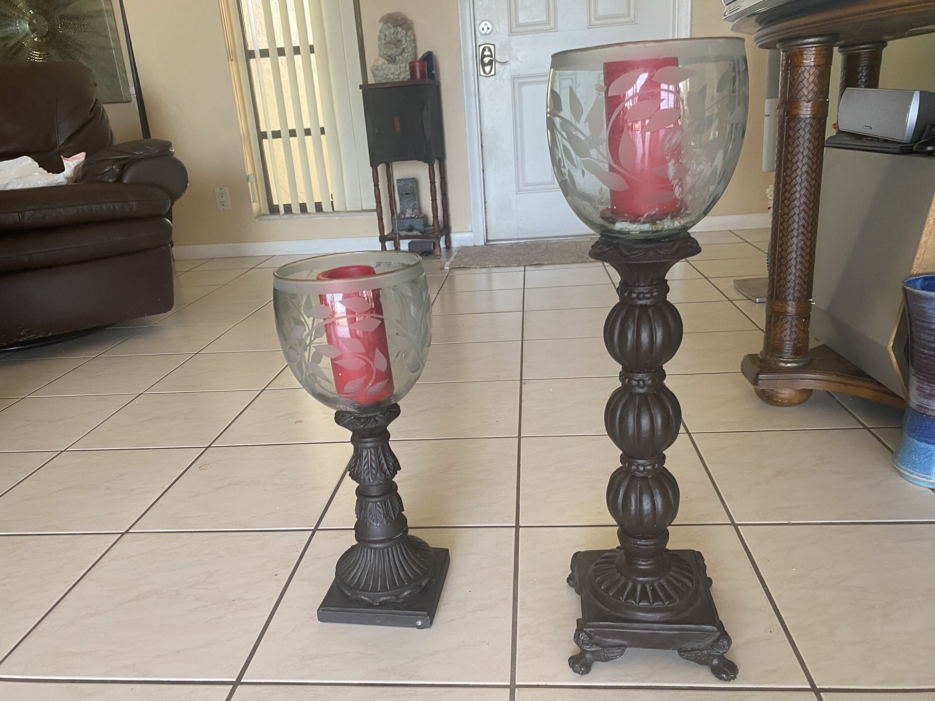 Candle stick holders, Art, food processor, $10 each
