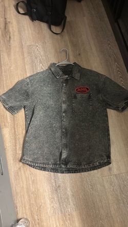 Von Dutch Acid Wash Denim Short Sleeve Shirt