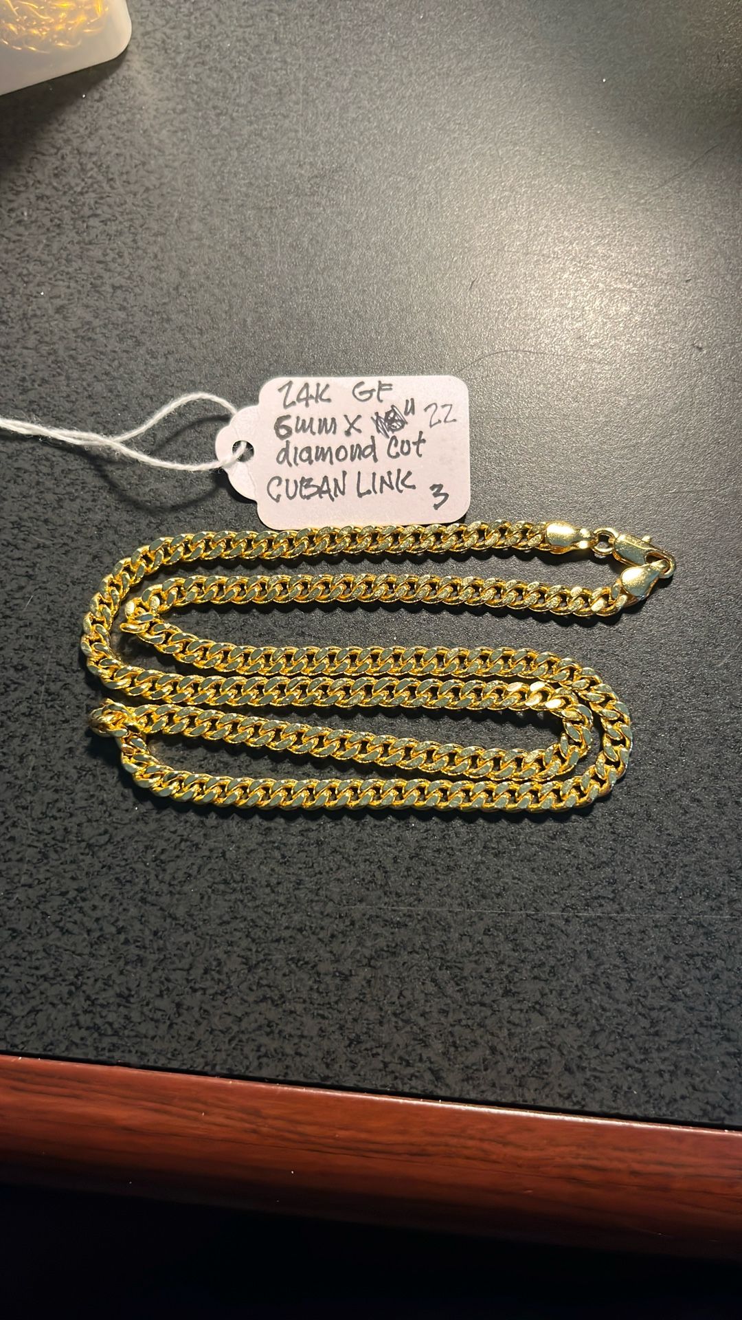 Slashed Price- 6mm x22” Cuban Link Gold Filled Chain