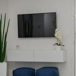 Floating Tv Console With 2 Drawers 53”