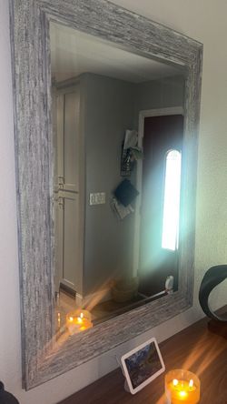 Grey Square Mirror