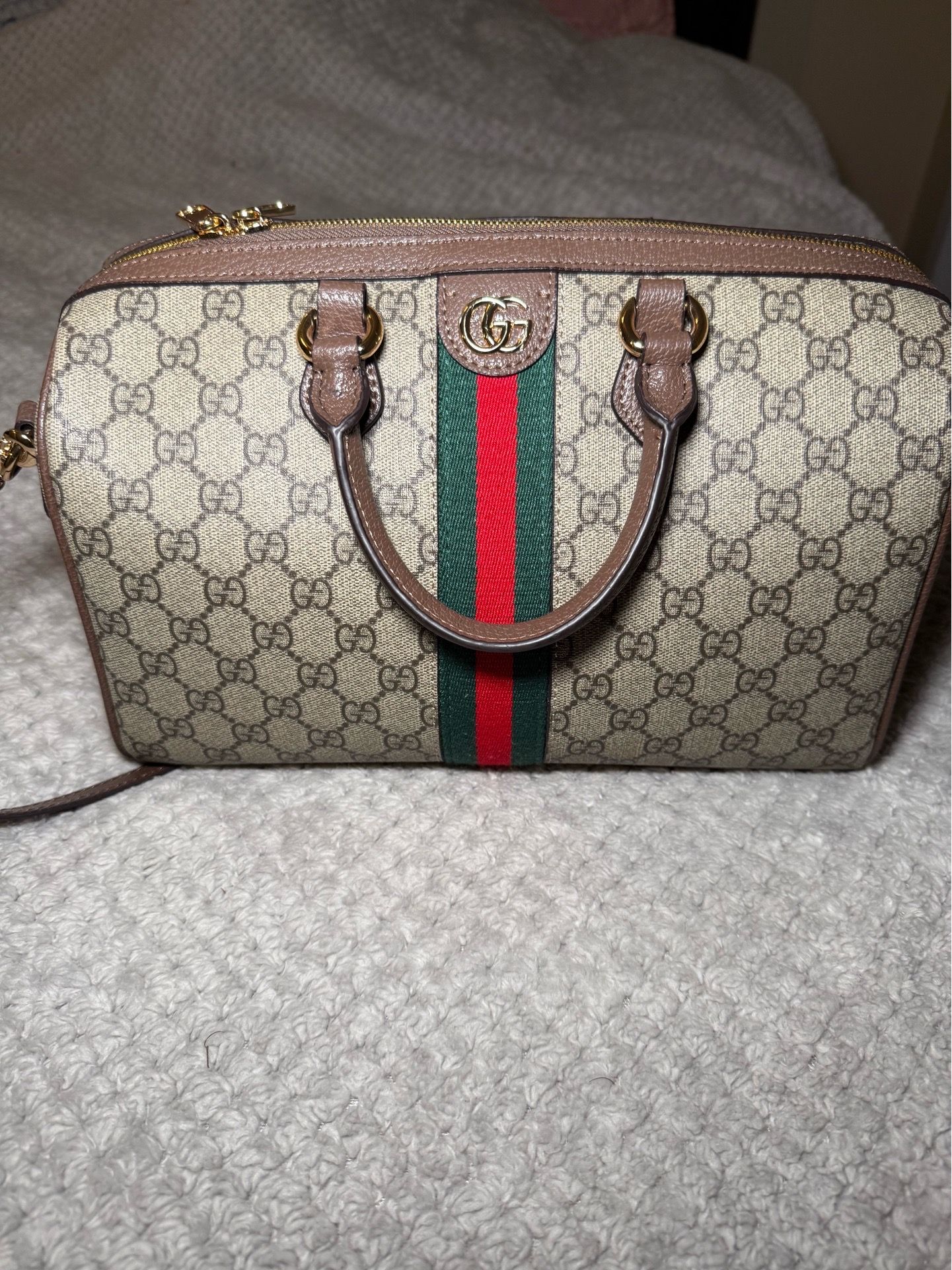 Gucci Women's Metallic Ophidia Medium Boston Bag