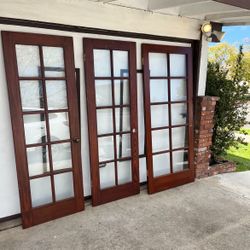 3 Wood Door Panels - Glass Interior Doors 