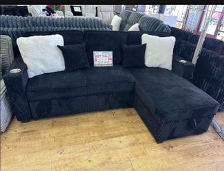 Corduroy pull out bed couch new in box