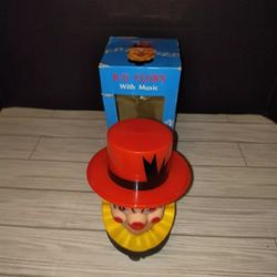 B/O Toys Clown With Music Vintage Battery Operated Kids Toy Made In Taiwan 