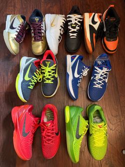 Lot of 7 Nike Kobe LeBron Book 1 Sneakers Grinch Dodgers Chaos R3Ps