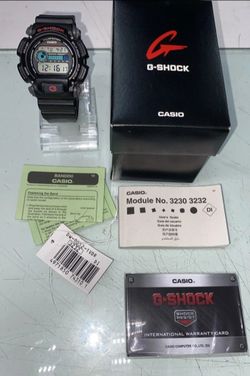 Casio Men's Watch G-Shock DW9052 Quartz Black Red Resin Digital 44mm 3232
