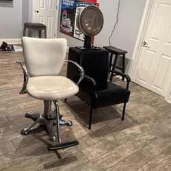 Hair Salon Chair & Dryer $50 A Piece Or $80 If You Buy Both!!!