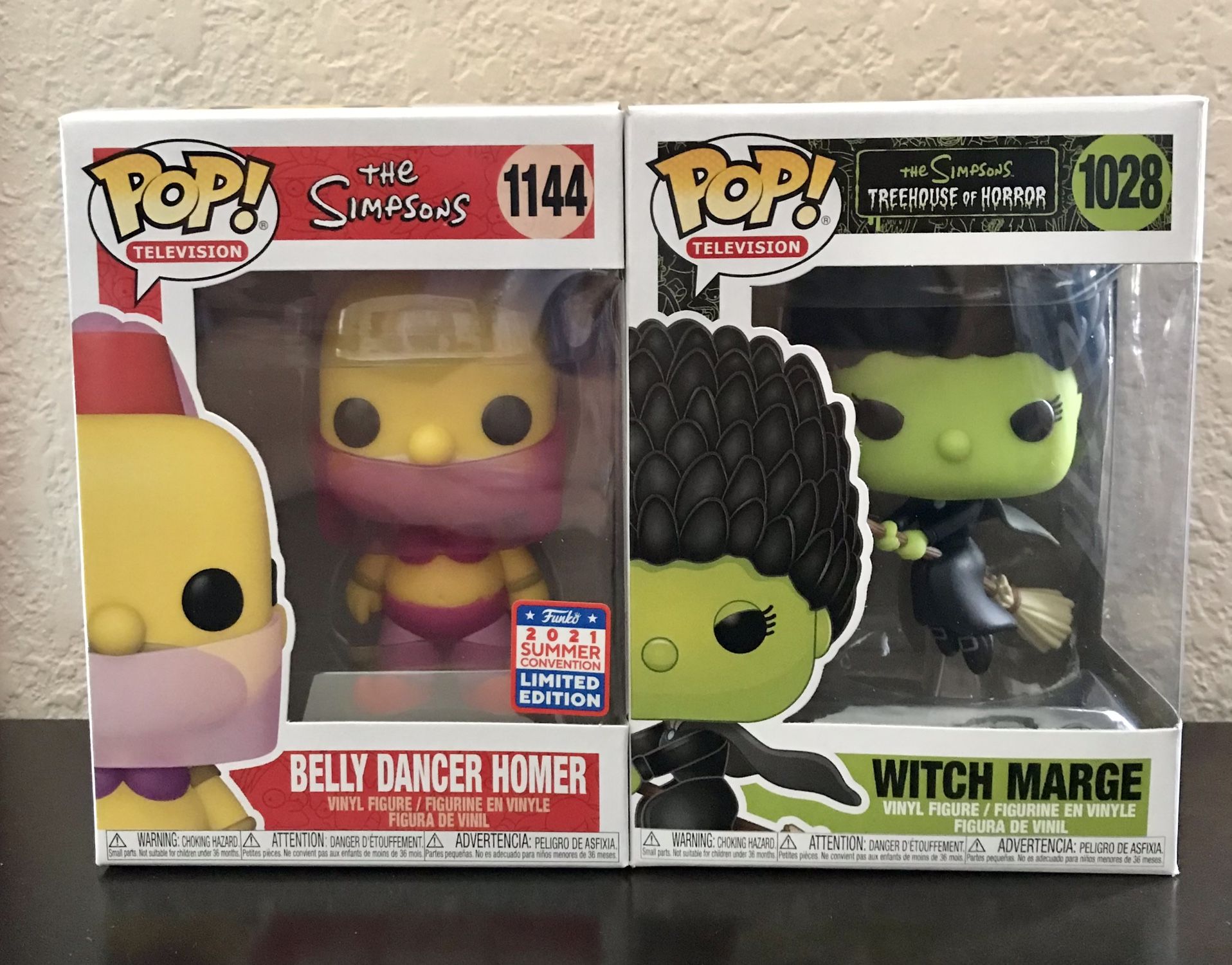 Funko POP! Belly Dancer Homer Funkon SDCC 2021 & Witch Marge The Simpsons NEW!