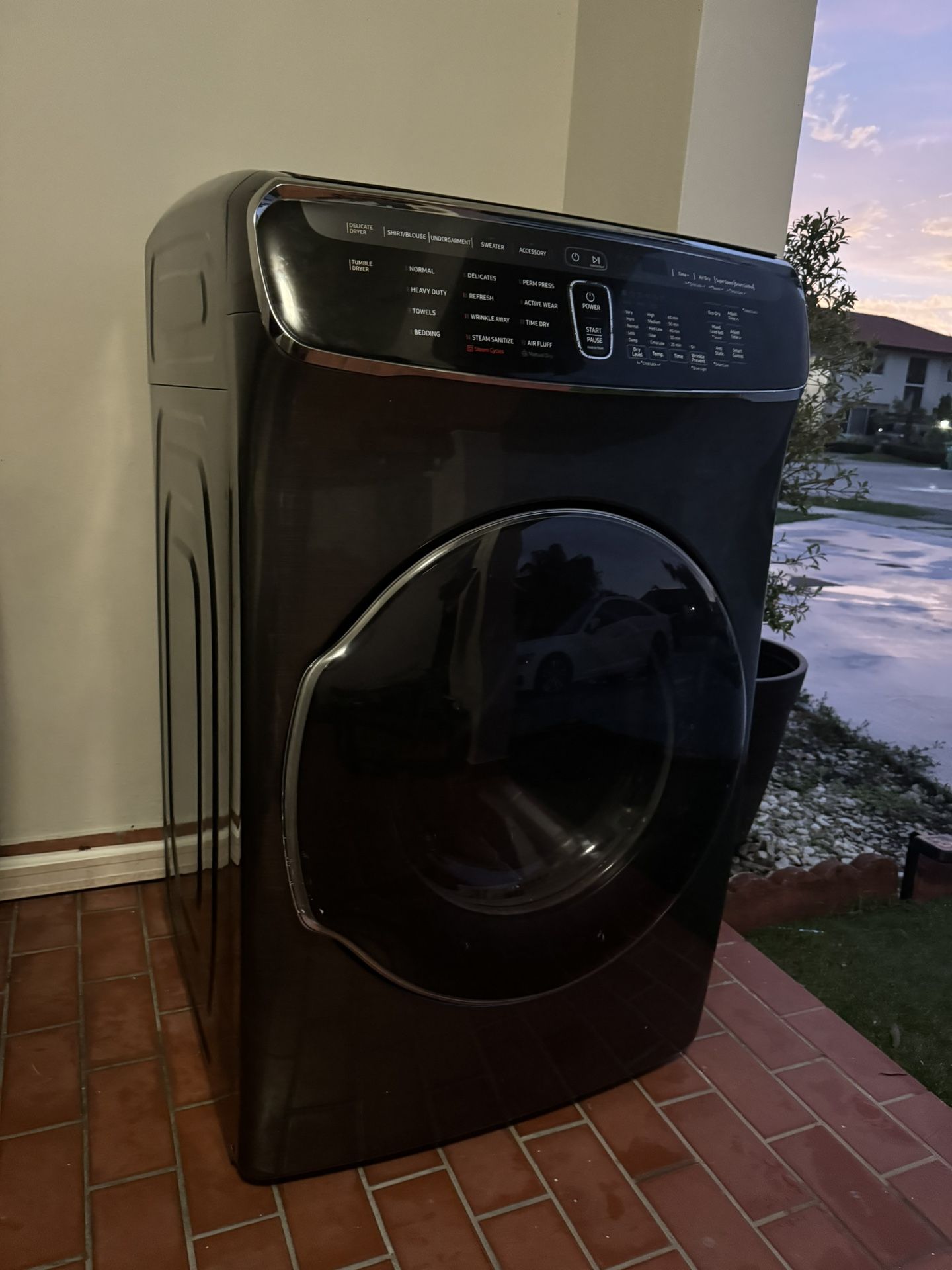 Samsung DVE60M9900V/A3 7.5 Cu. Ft. FlexDryâ„¢ Electric Dryer - Black Stainless Steel