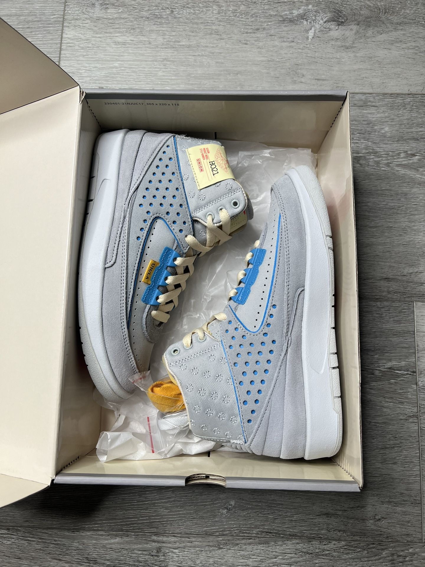 Air Jordan 2 Retro SP Union Grey Fog Sz 4.5 Brand New