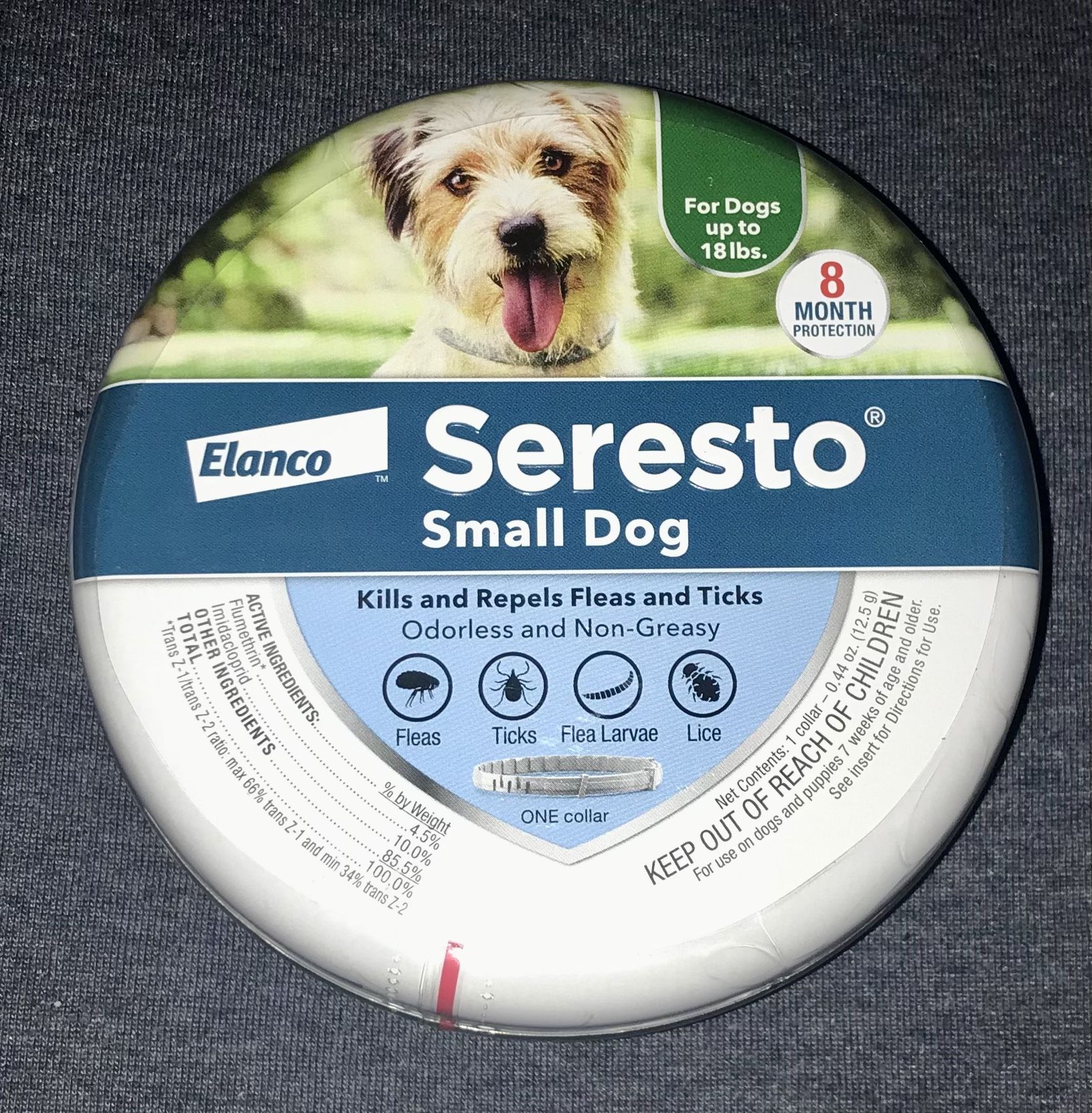 🐶 NEW!! Seresto® Genuine Flea & Tick Dog Small Collar | Dogs Under 18 Pounds ~ Value $60