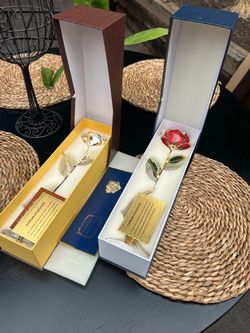 24K gold and silver Forever Roses