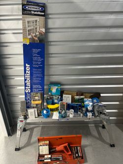 Werner 2’x4’ platform , Werner ladder stabilizer bar, misc hardware items